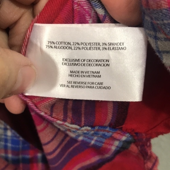 Orvis Red Plaid Long Sleeve Cotton Blend Button Up Shirt size M - Picture 4 of 9